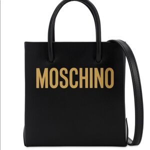 Moschino logo leather crossbody